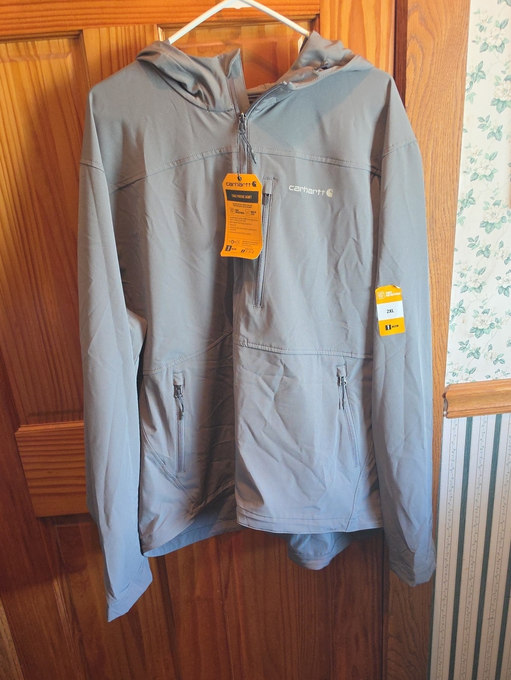 Carhartt Men's Light Gray Hooded Jacket